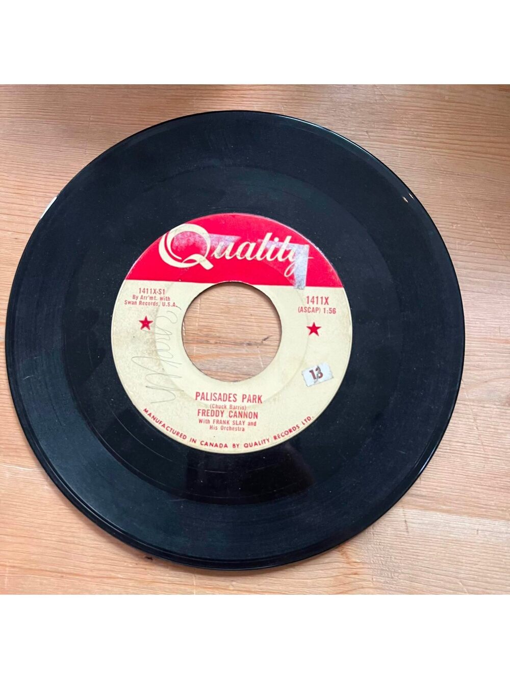 Freddy Cannon - Palisades Park/June, July and August 45rpm VG+ R10